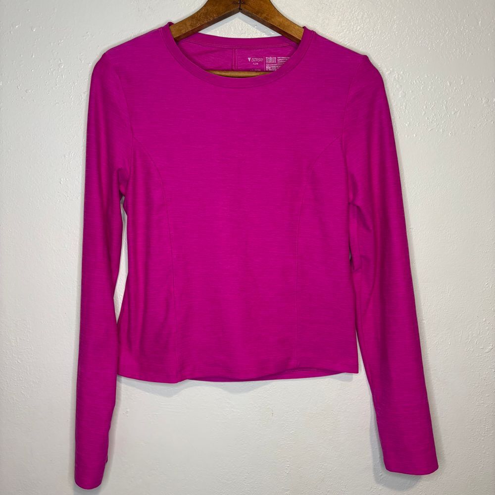 Victoria's Secret Sport On Point Flow Long Sleeve Magenta Pink Workout Top Large
